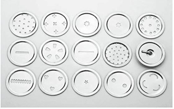 Stainless steel Kitchen Press with 15 blades