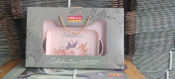 Celebration 3 PC's Serving Tray set Box Packing