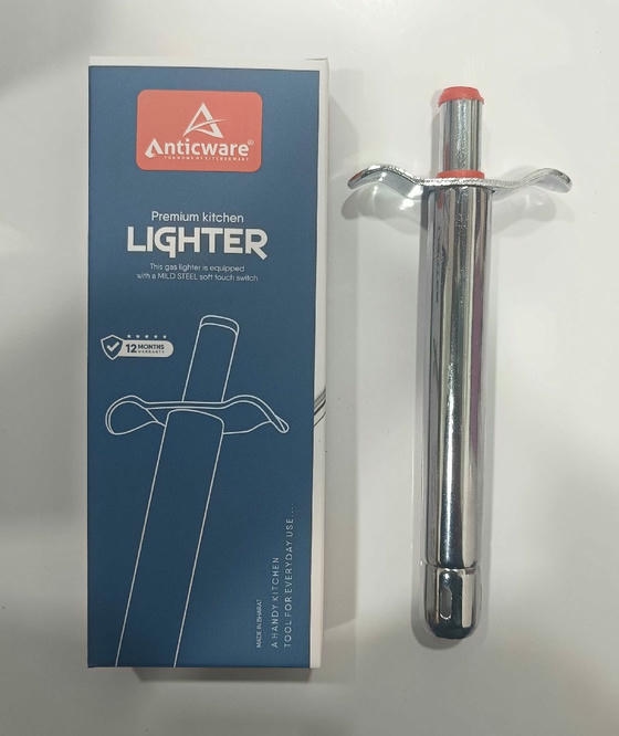 Anticware 12 Mm Silver Box Packing Gas Lighter 
