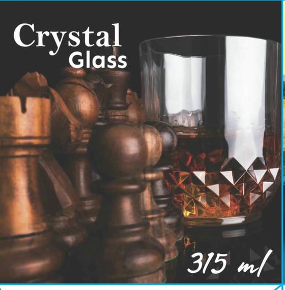 Crystal Glass 315 Ml Pack Of 6 PC's Unbreakable 
