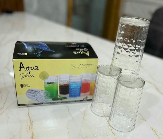 Aqua Glass 300 Ml Pack Of 6 PC's Unbreakable 