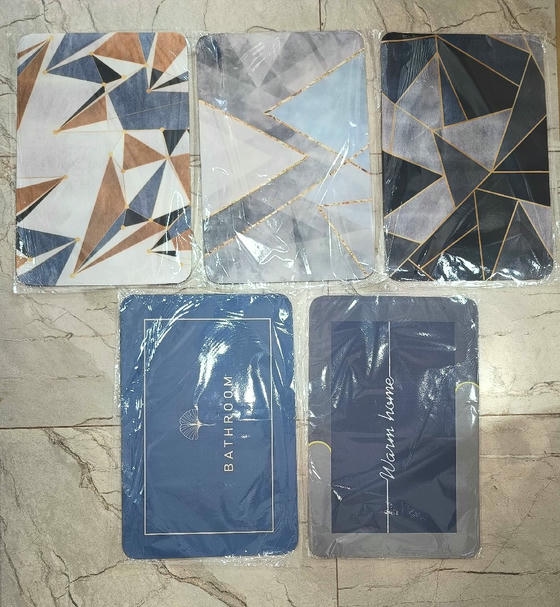 Bathroom shower Home Mat Multicolour ( Square Shape)