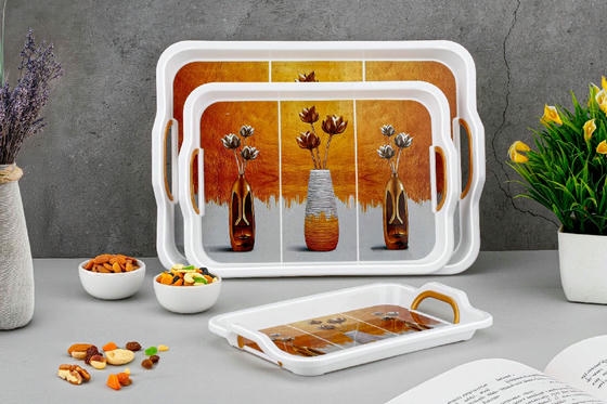 Festival 3 PC's service tray set Box packing 