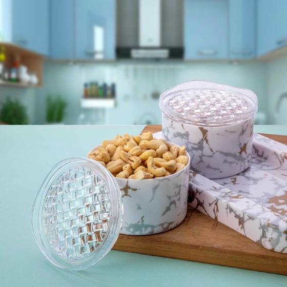 Iconic Round 2 PC's Airtight Dryfruits set Box packing 