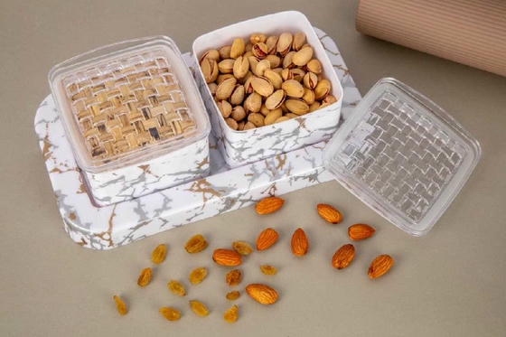 Iconic Square 2 PC's Airtight Dryfruits set Box packing 